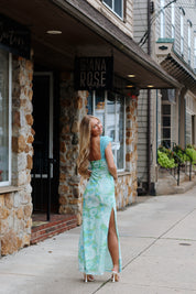 Mia Mesh Maxi Green-Blue