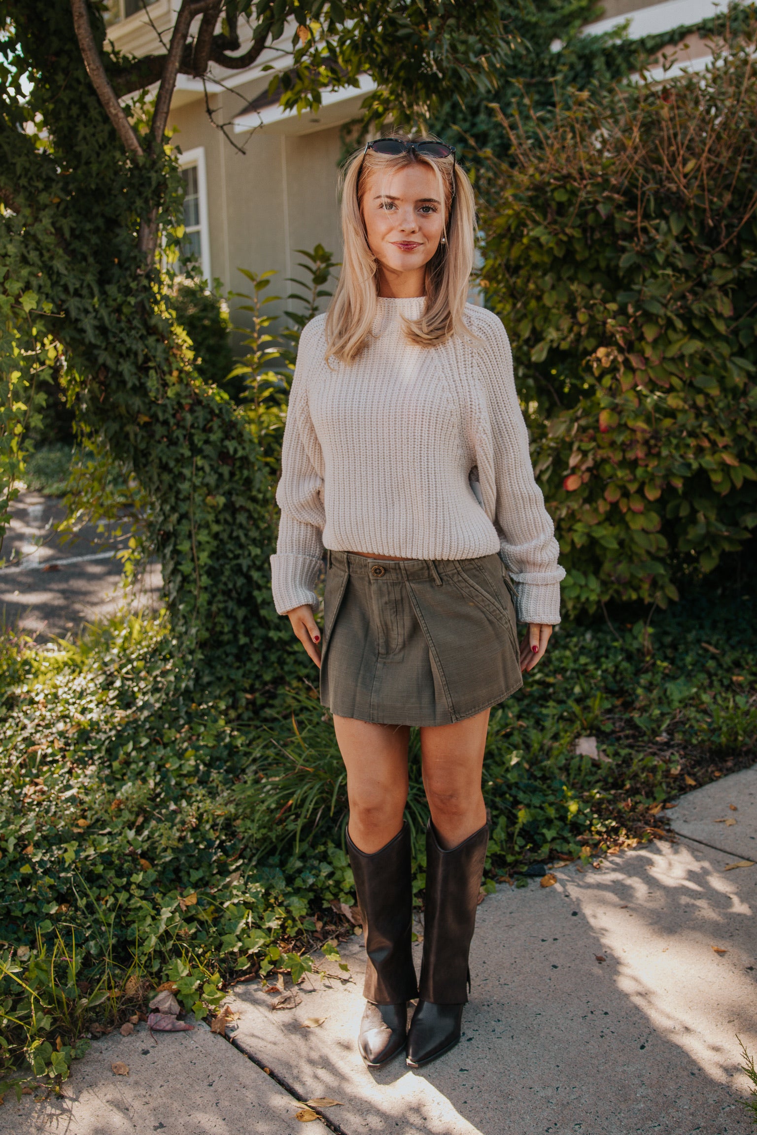 Riverfront Surplus Mini Skirt | Beech Leaves | Free People