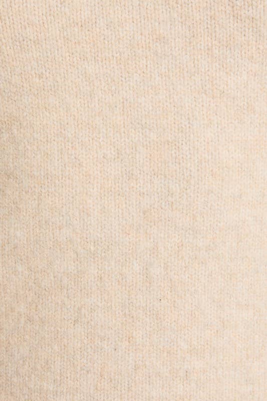 Mackenzie Knit Sweater T Shirt Dress in Cream