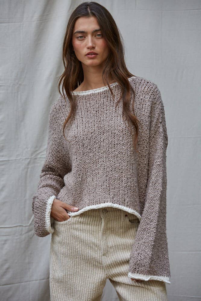 Sophia Sweater Mocha/Ivory