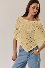 Flower Child Poncho Light Yellow