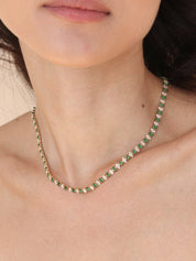 Marquise Necklace: Clear Crystal with 18k Gold Plating