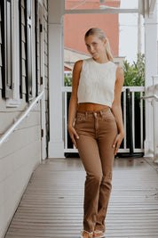 Classic Cable Knit Top Cream