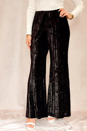 Star Sign Velvet Pant Black