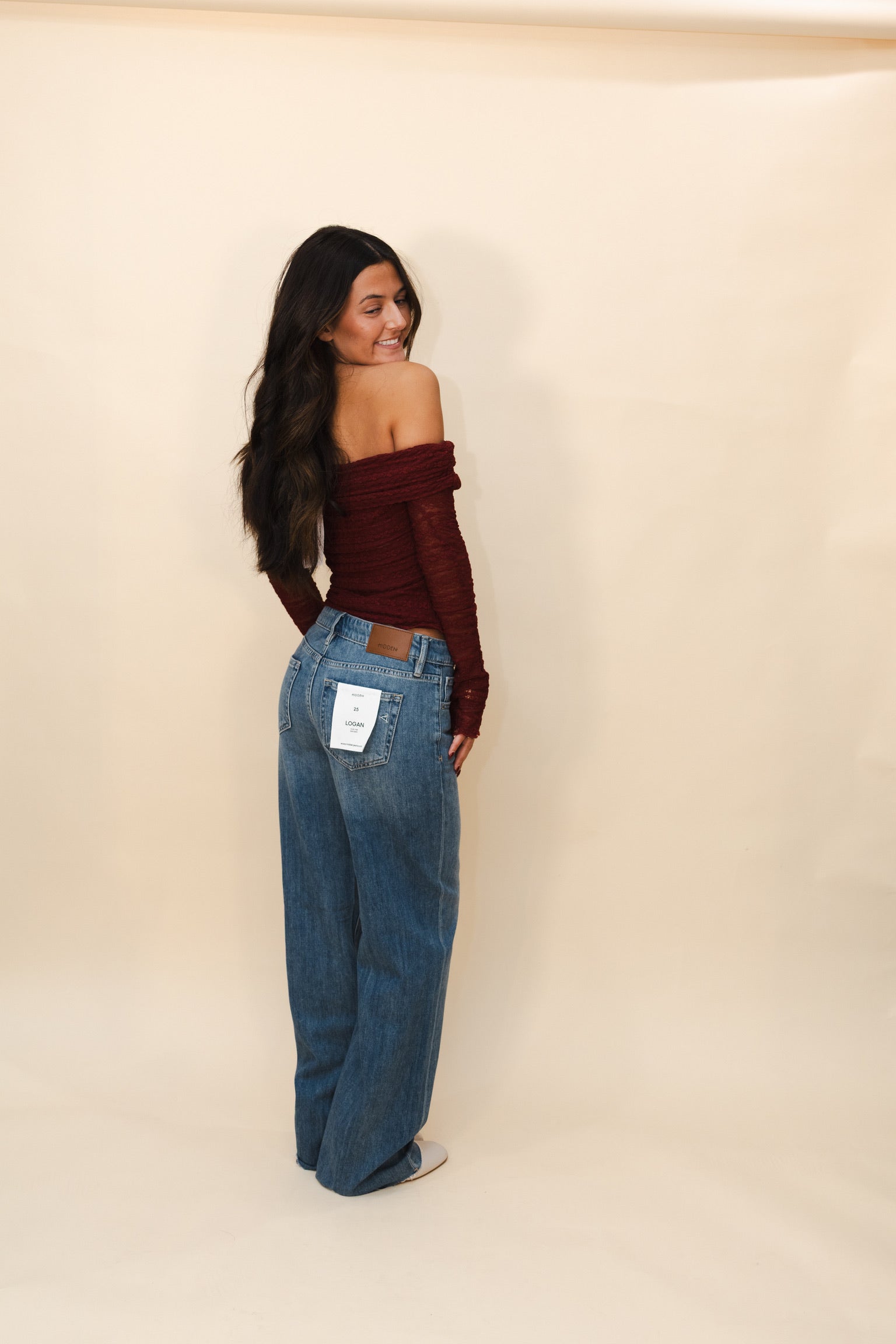 Leighann Lace Top Wine