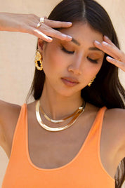 Brooklyn Flat 18k Gold Plated Necklace