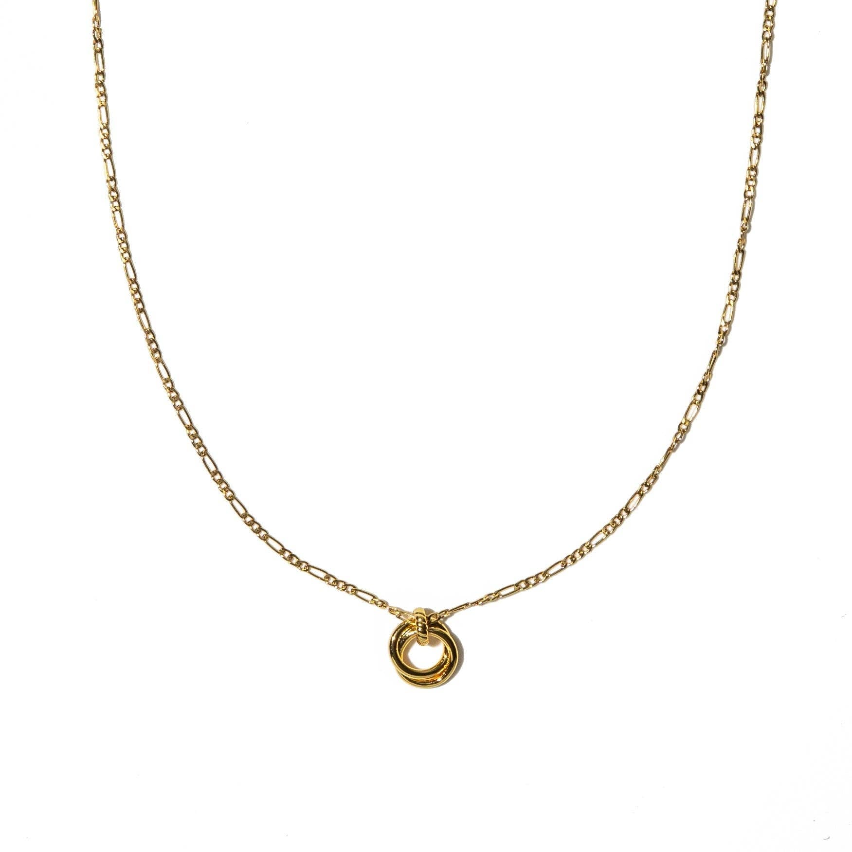 18k Gold Looped Duo Necklace