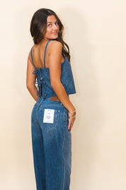 Alyx Mid Rise Oversized Baggy Fit with Rhinestones