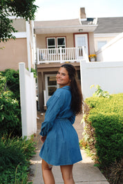 Aria Dress Chambray Blue