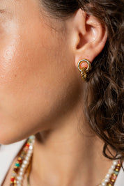 18K Gold Smooth and Twist Studs