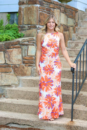 Flirty Florals Maxi Orange/Purple
