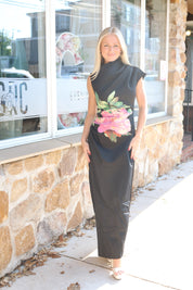 Azelie Asymmetrical Gown in Black