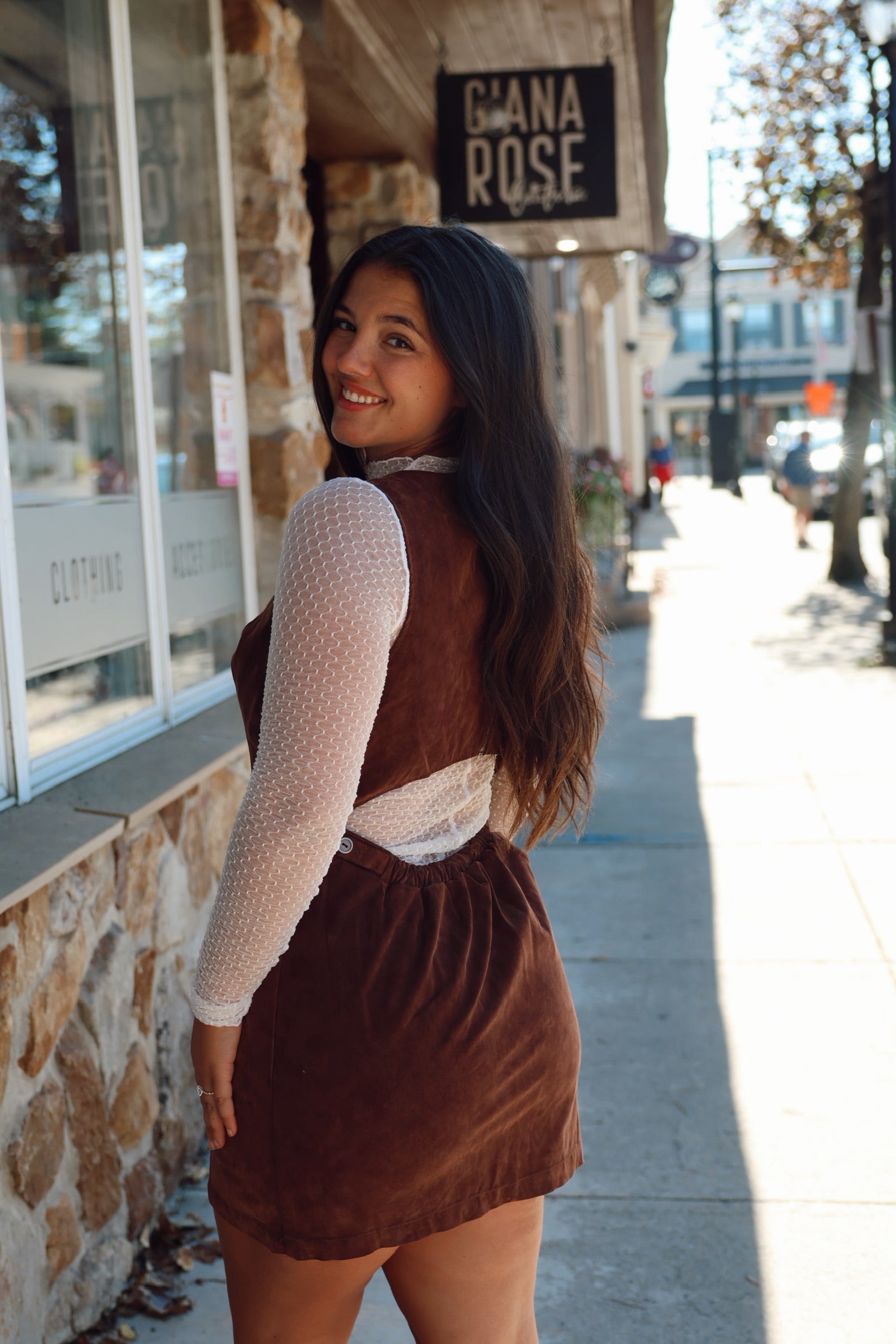 Atlas Suede Mini Dress in Chicory Coffee by FP