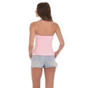Strapless Tailored Vest in Pink