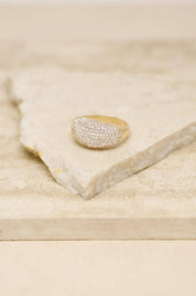 Crystal Cluster Knockout 18k Gold Plated Ring
