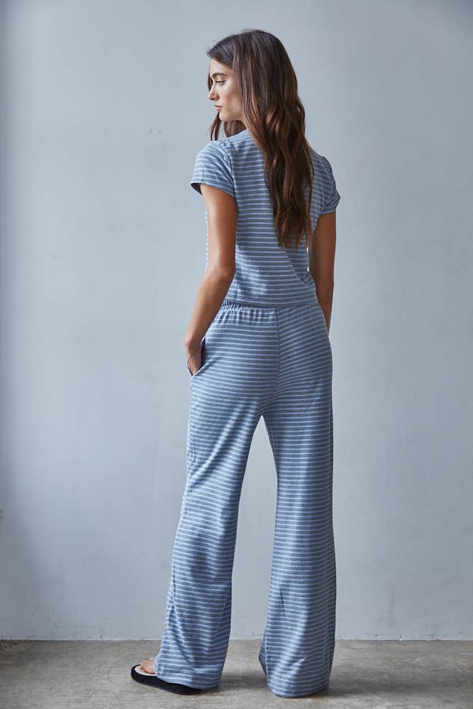Grover Striped Set Grey Blue