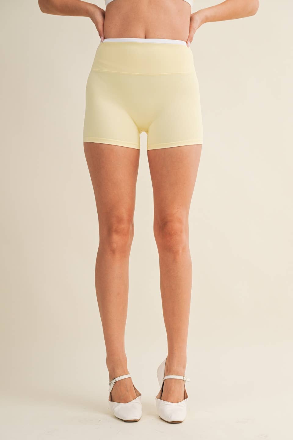 Contrast Binding Biker Shorts: Hot Pink Combo