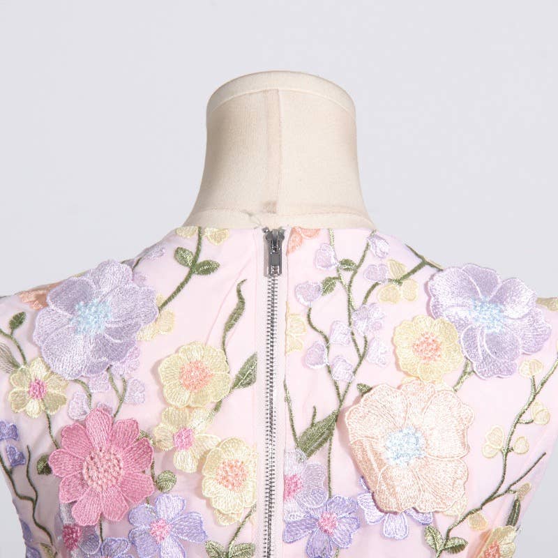 Floral Embroidery Two Piece Multi-Colored