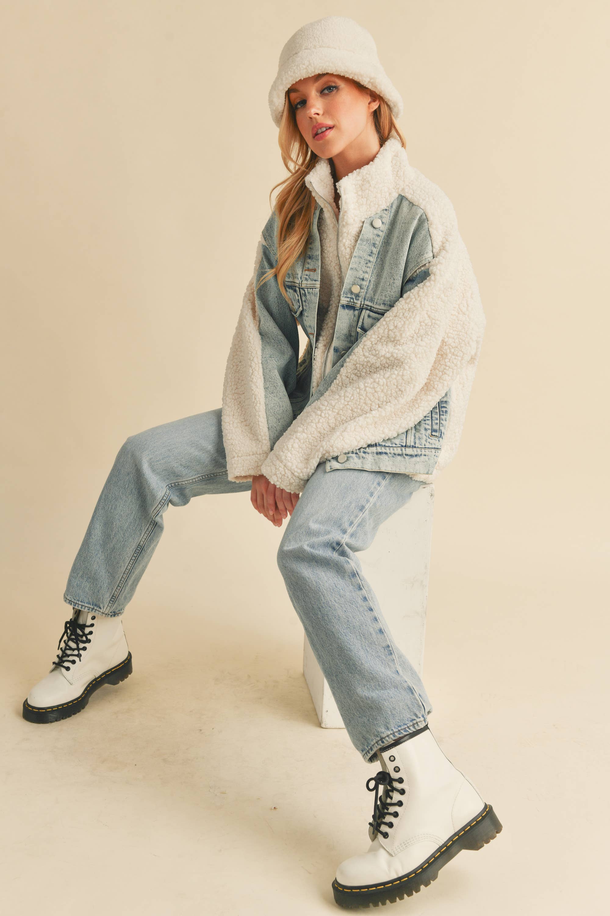 Aspen Denim Sherpa Jacket