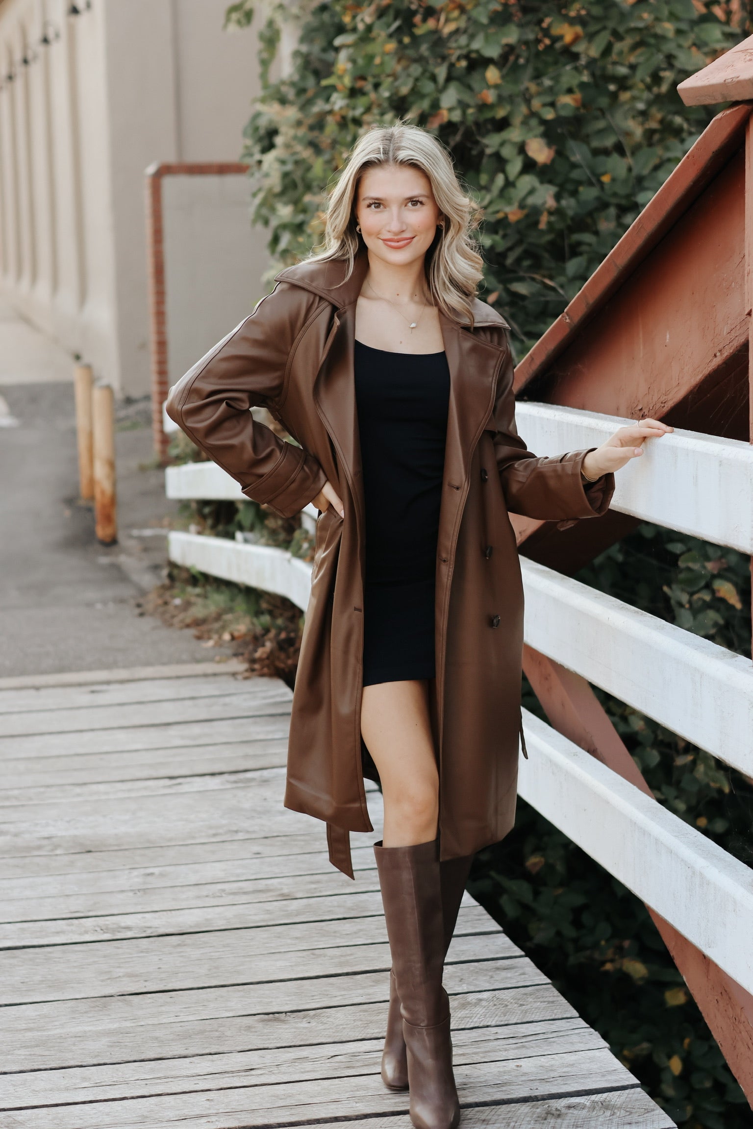 Ilia Trench Coat Dark Brown