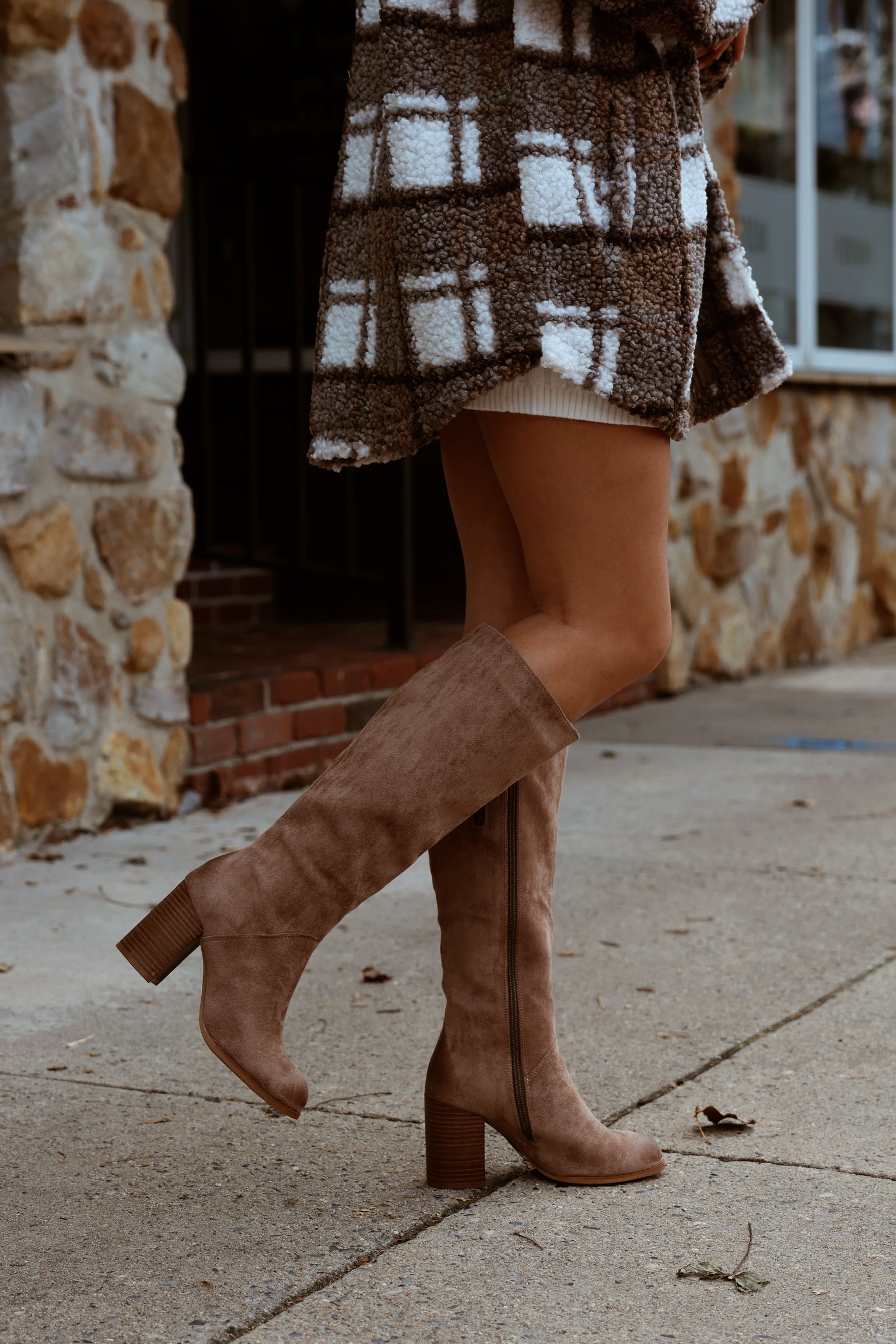 Wake Suede Tall Boots Taupe