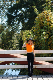 My Fave Crop Top Neon Orange