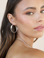 Heirloom Twist Medium Hoops: 18k Gold Plated / One Size