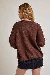 Oversized Teddy Cardigan Chocolate