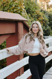 Cropped Corduroy Cutoff Vintage Mocha