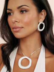 Open Circle Pavè Necklace