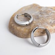 Waterproof 19mm Silver Everyday Hoops