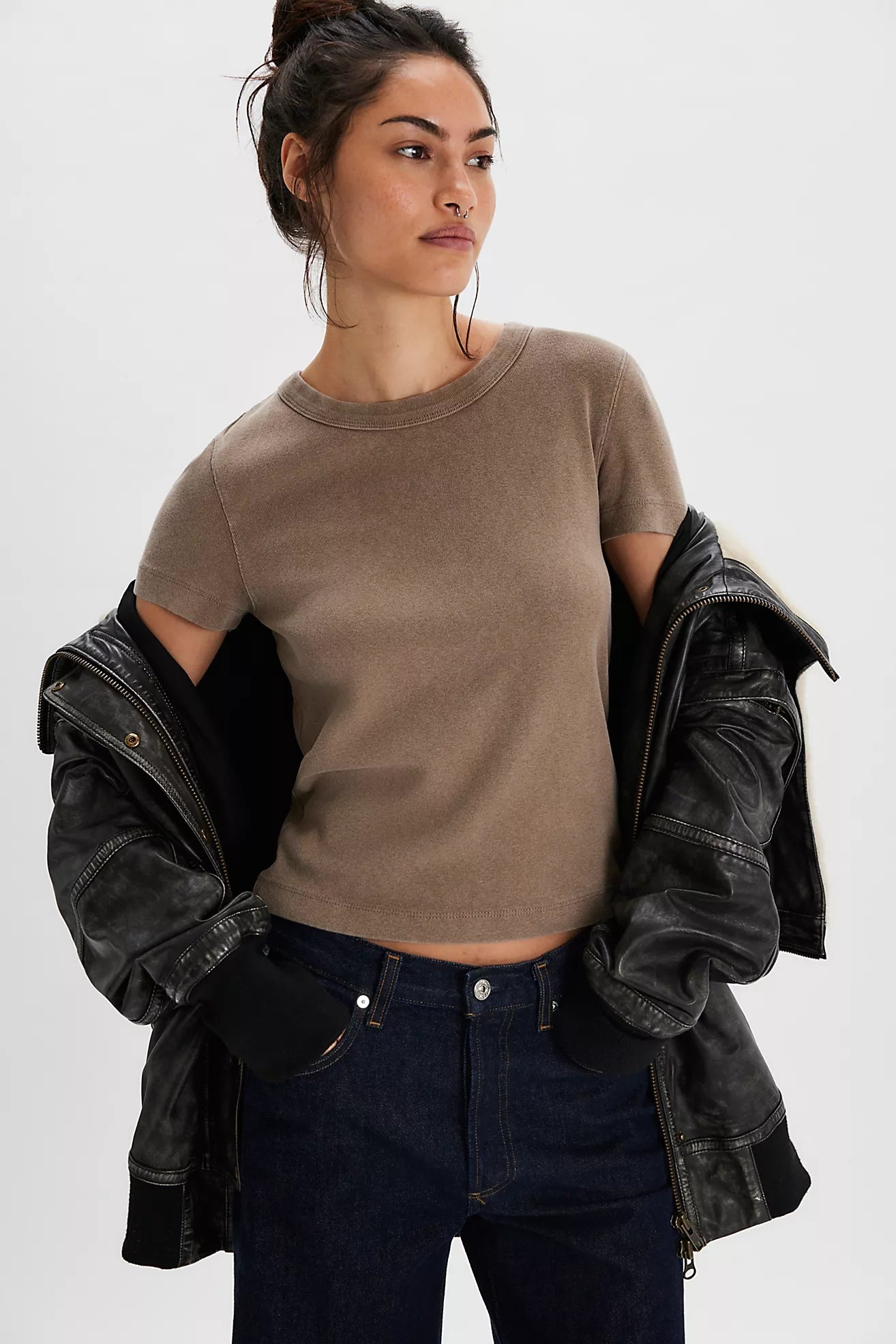 We The Free Atlas Crew Tee |Dutch Cocoa | Free People