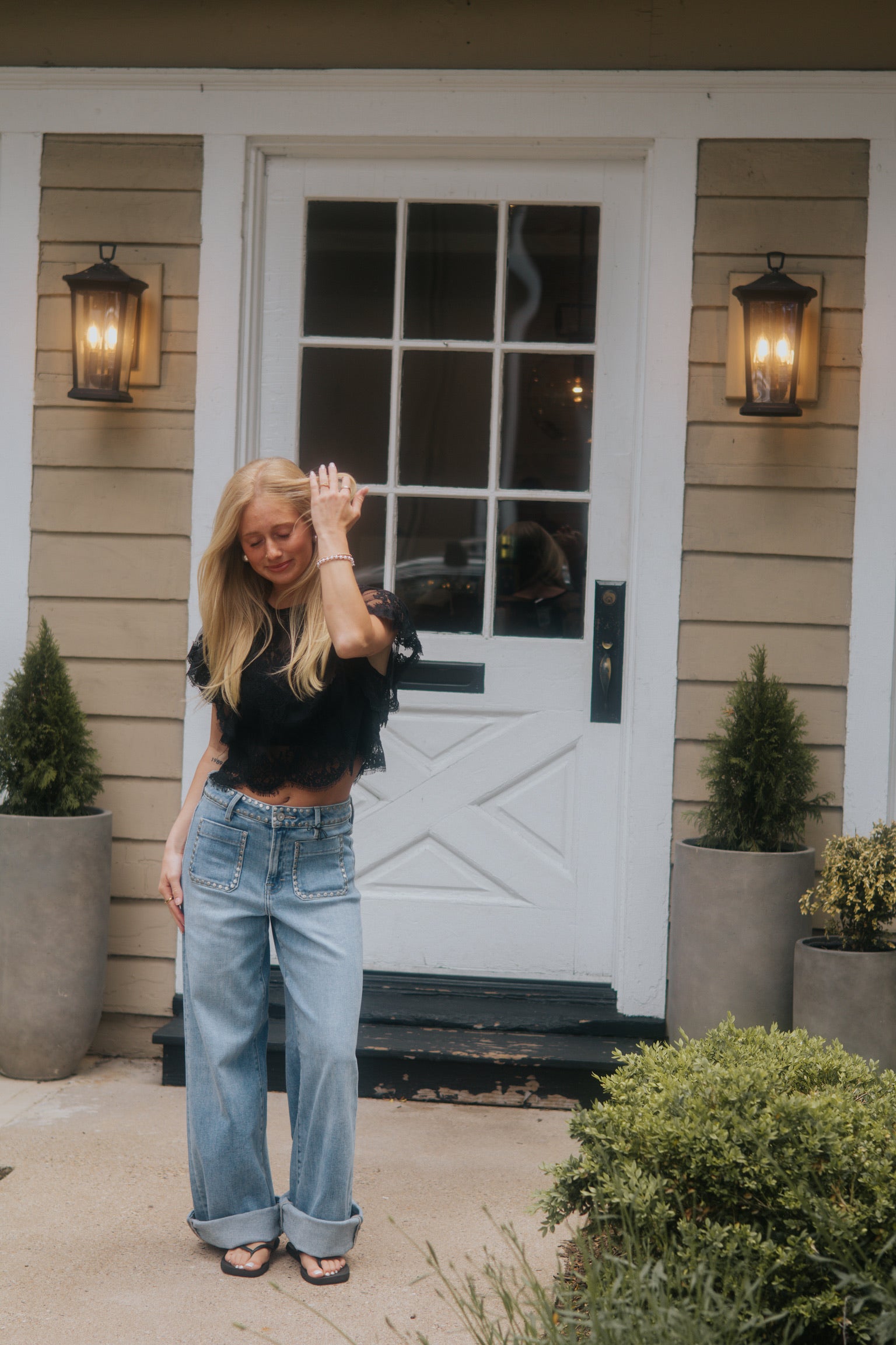 Nori Super Light Wash Wide Leg | Hidden