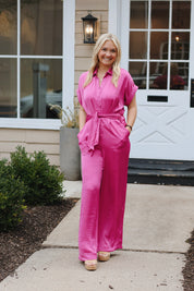 Tori Jumpsuit Bright Rose