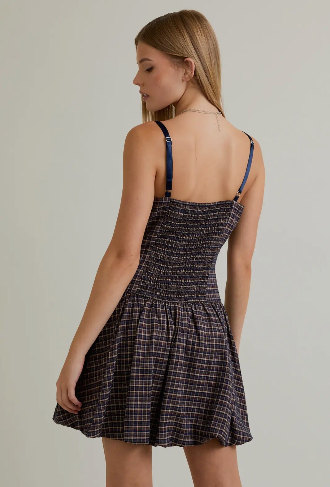 Check me Out Mini Brown/Navy Plaid