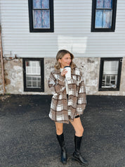 Mallory Plaid Sherpa Jacket