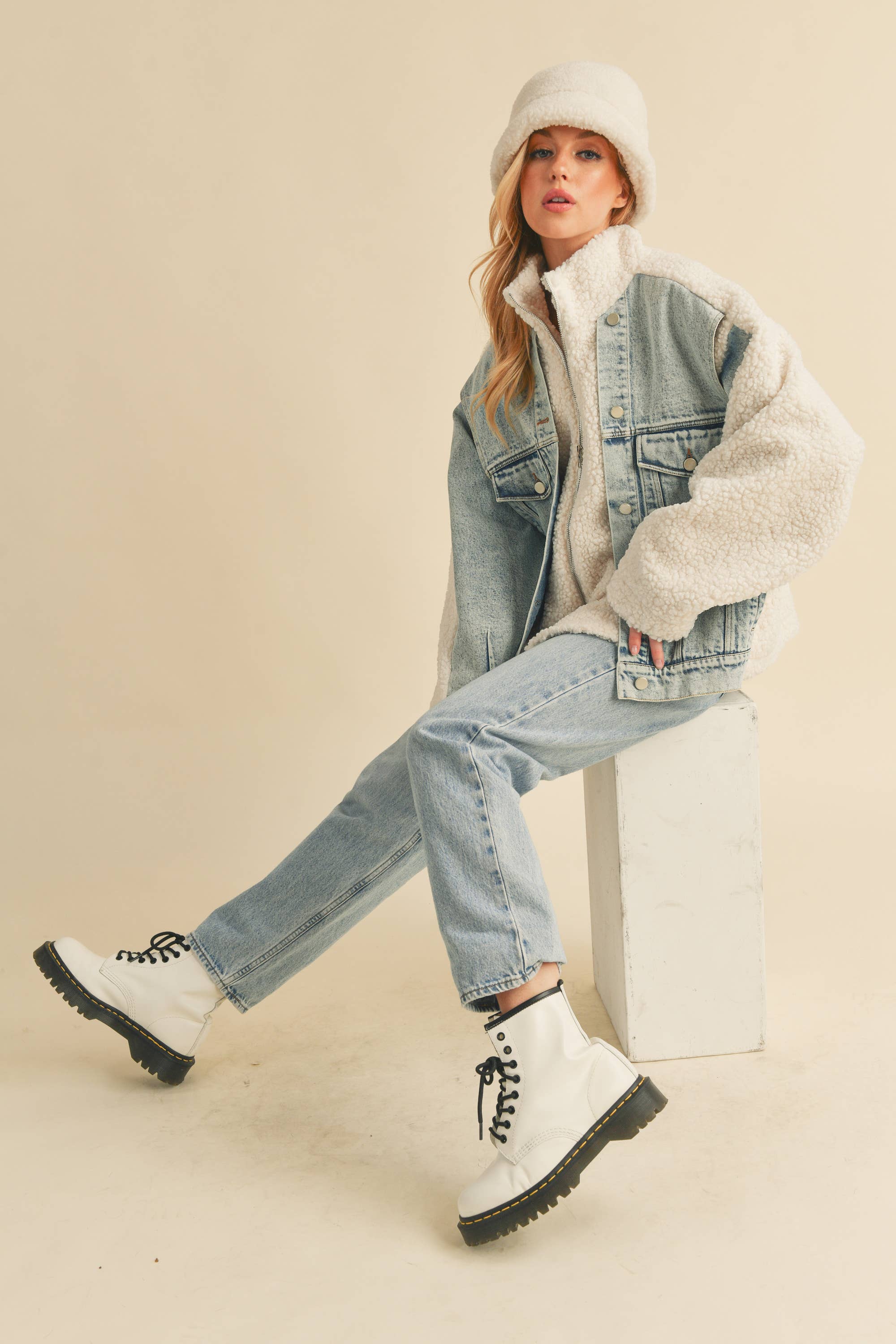 Aspen Denim Sherpa Jacket