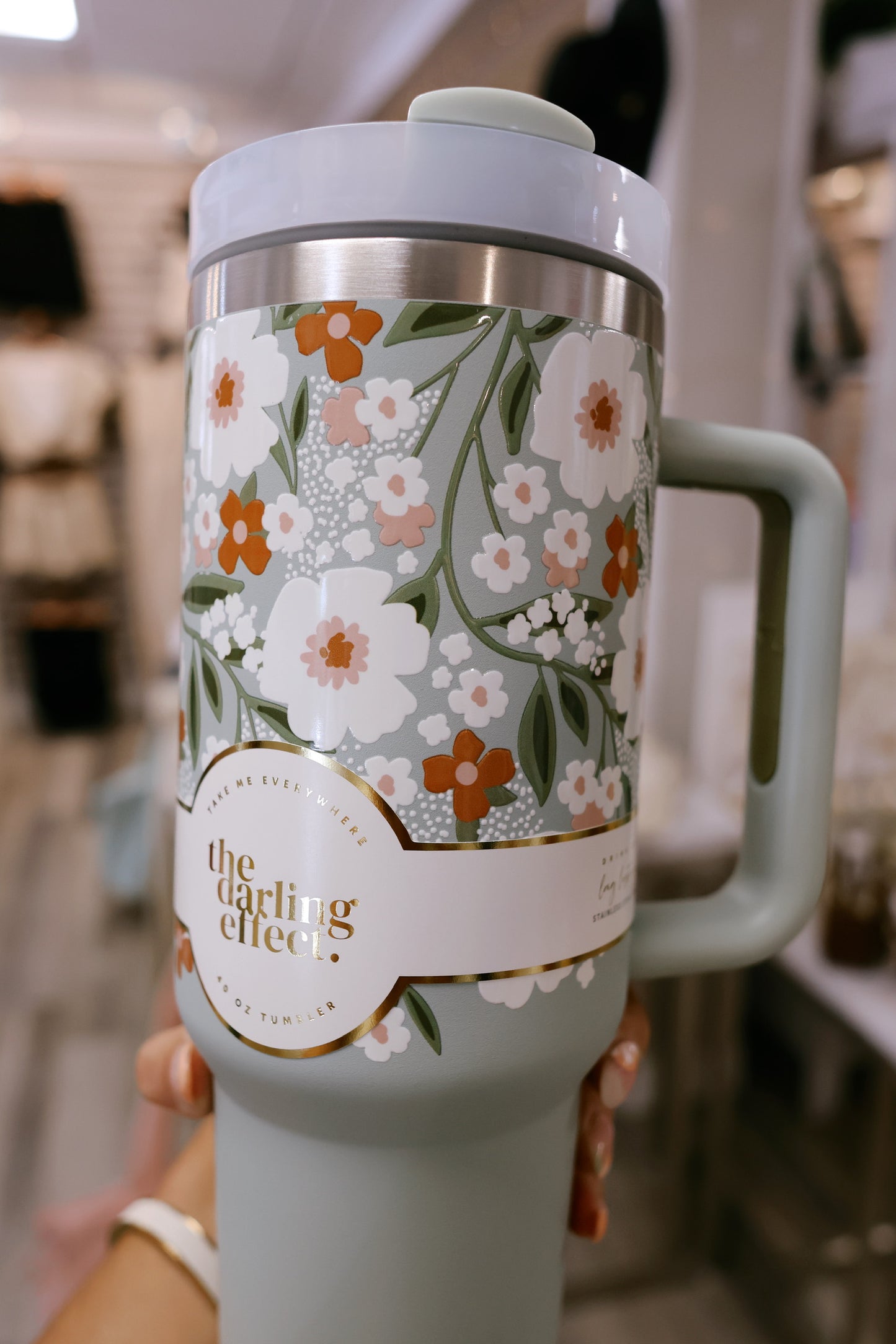 Take Me Everywhere Tumbler Floral Haven Sage