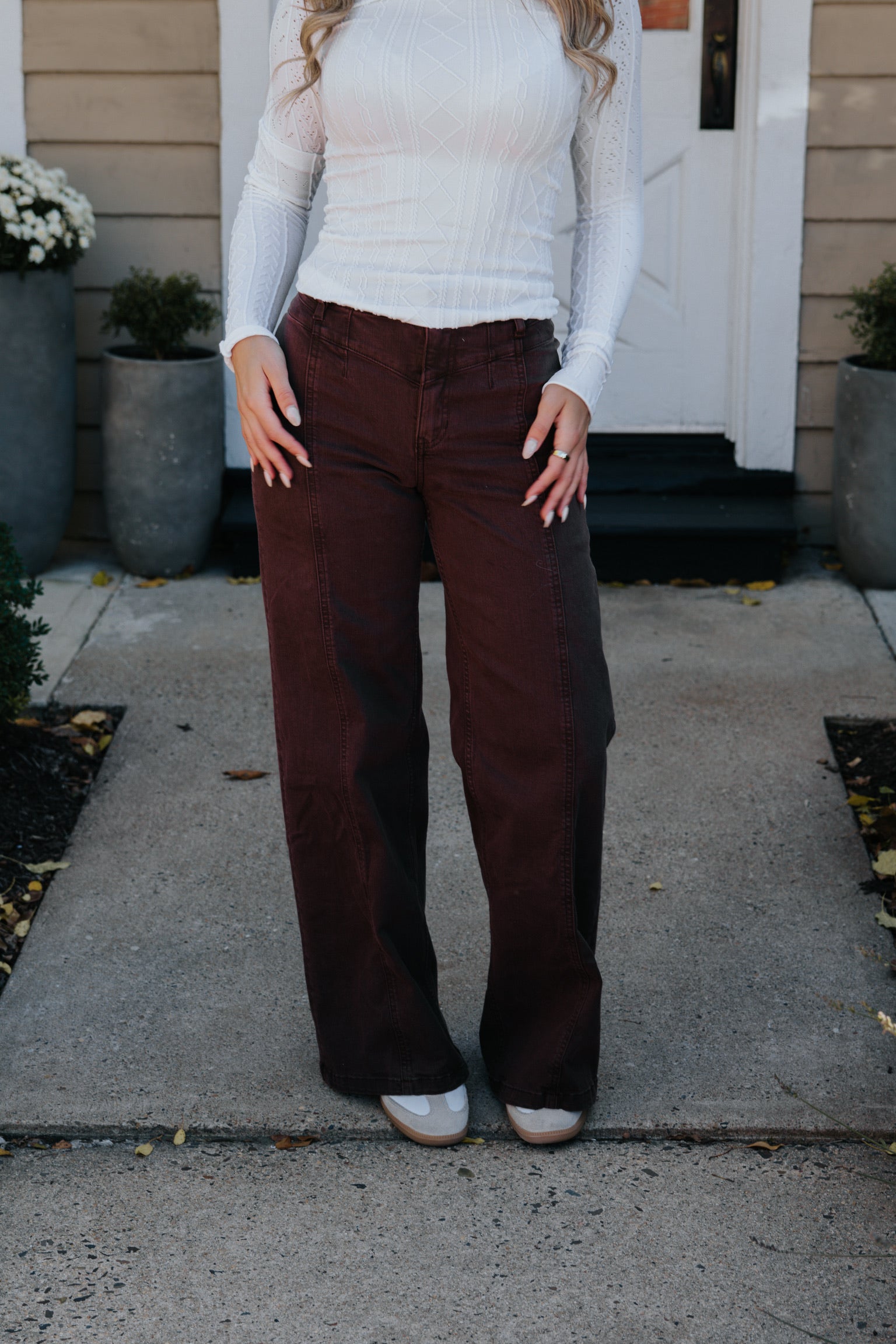 We the Free Libre Wide-Leg Denim Jeans Rum Running
