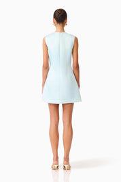 Harper Shift Mini Dress in Baby Blue Floral By Elliatt