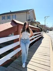 Tilly Striped Tank in Black/White Combo