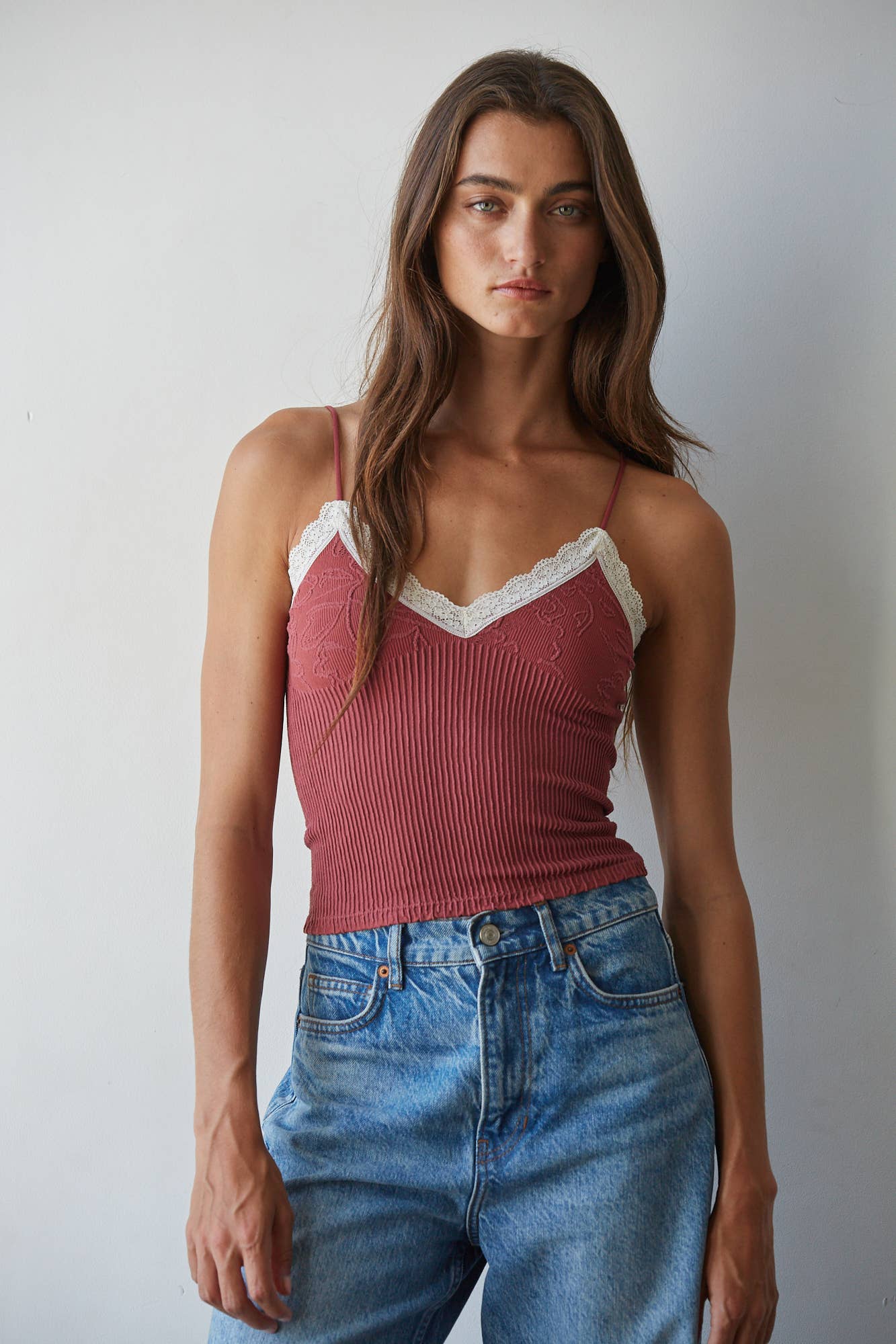 Sugar Coated Cami in Maroon
