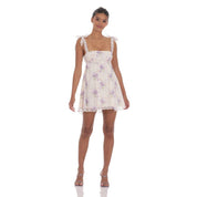 Floral Babydoll Dress in Cream