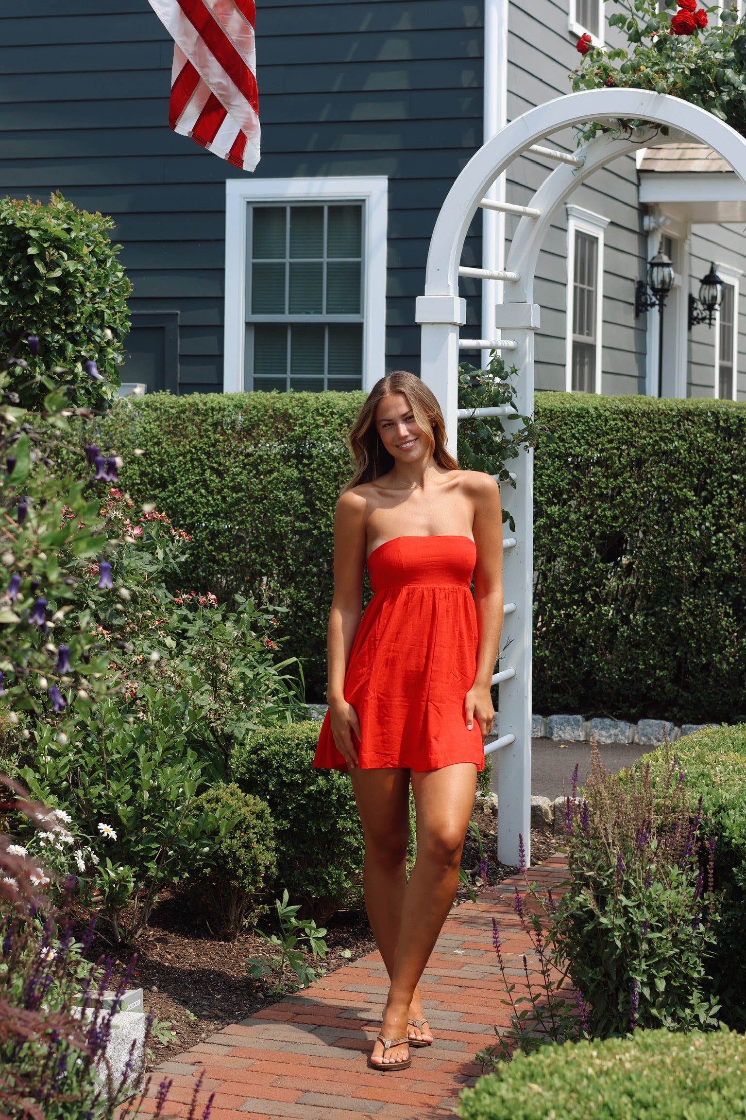 Wendy Babydoll Tube Dress Red S