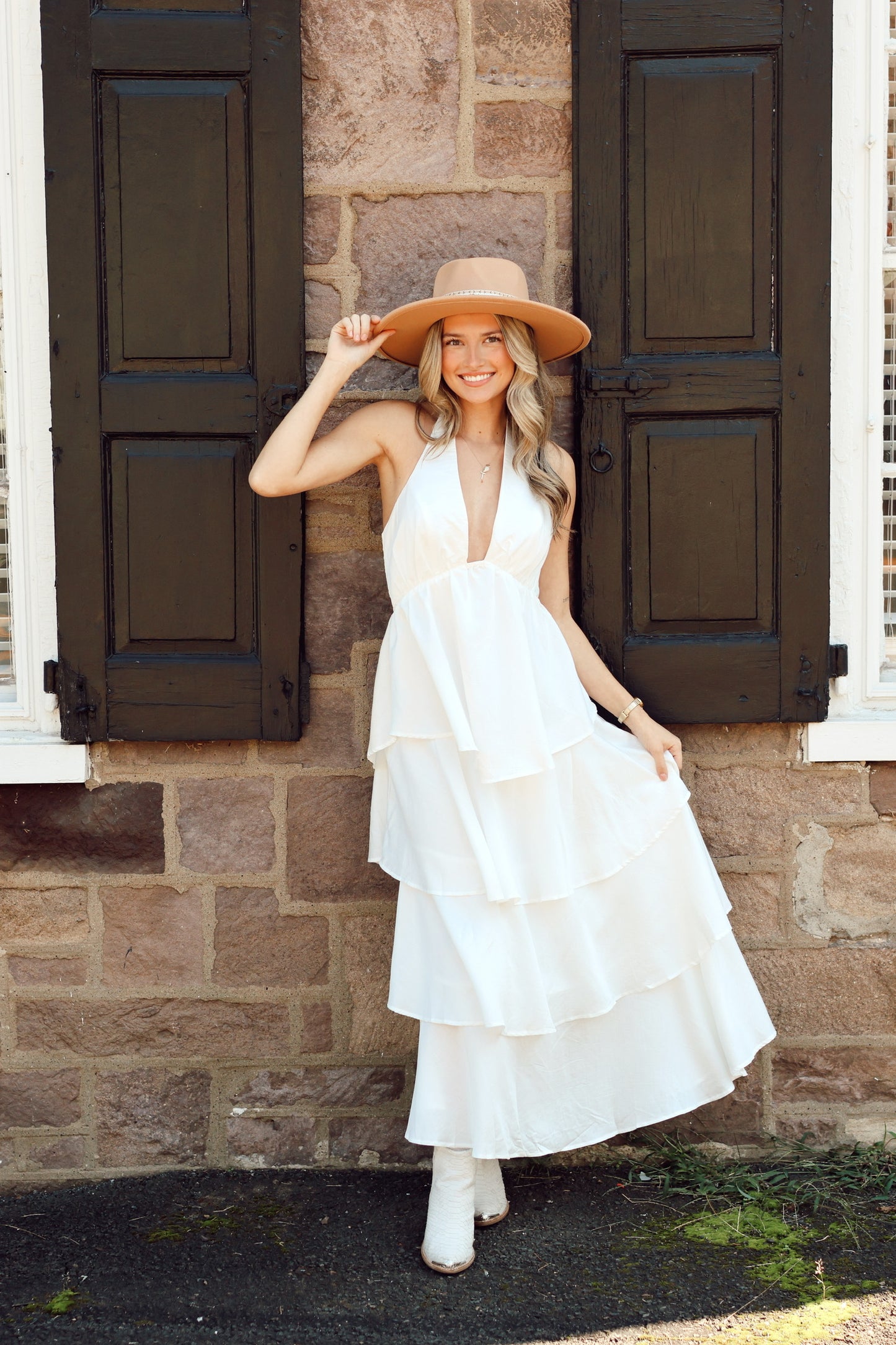 Palm Springs Tiered Maxi White