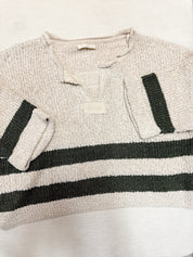 Cider Slouchy Cropped Sweater Olive