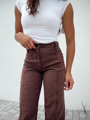 We the Free Libre Wide-Leg Denim Jeans Rum Running