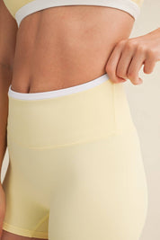 Contrast Binding Biker Shorts: Hot Pink Combo