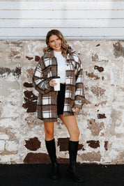 Mallory Plaid Sherpa Jacket