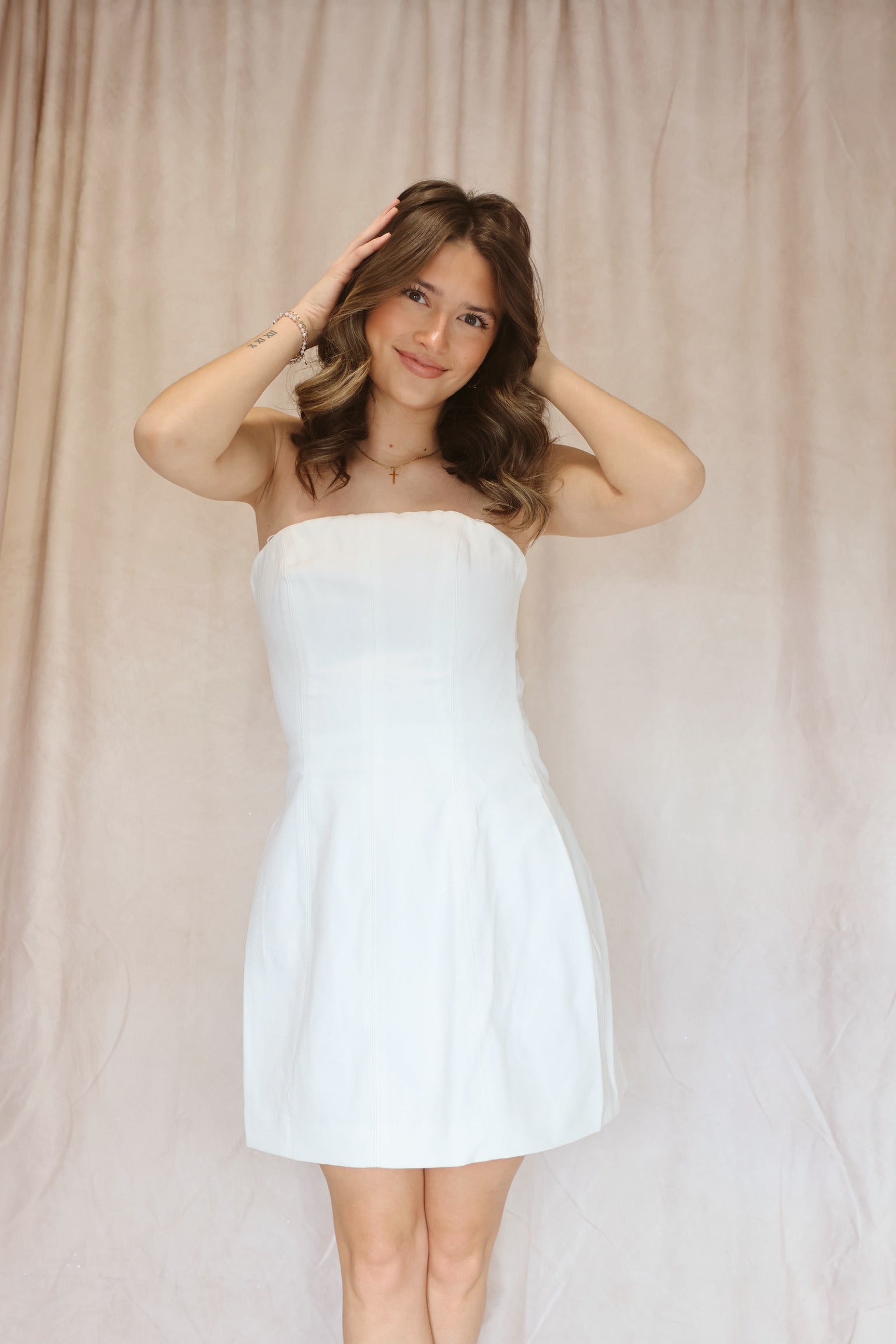 Geranium Party Dress Ivory By Elliatt